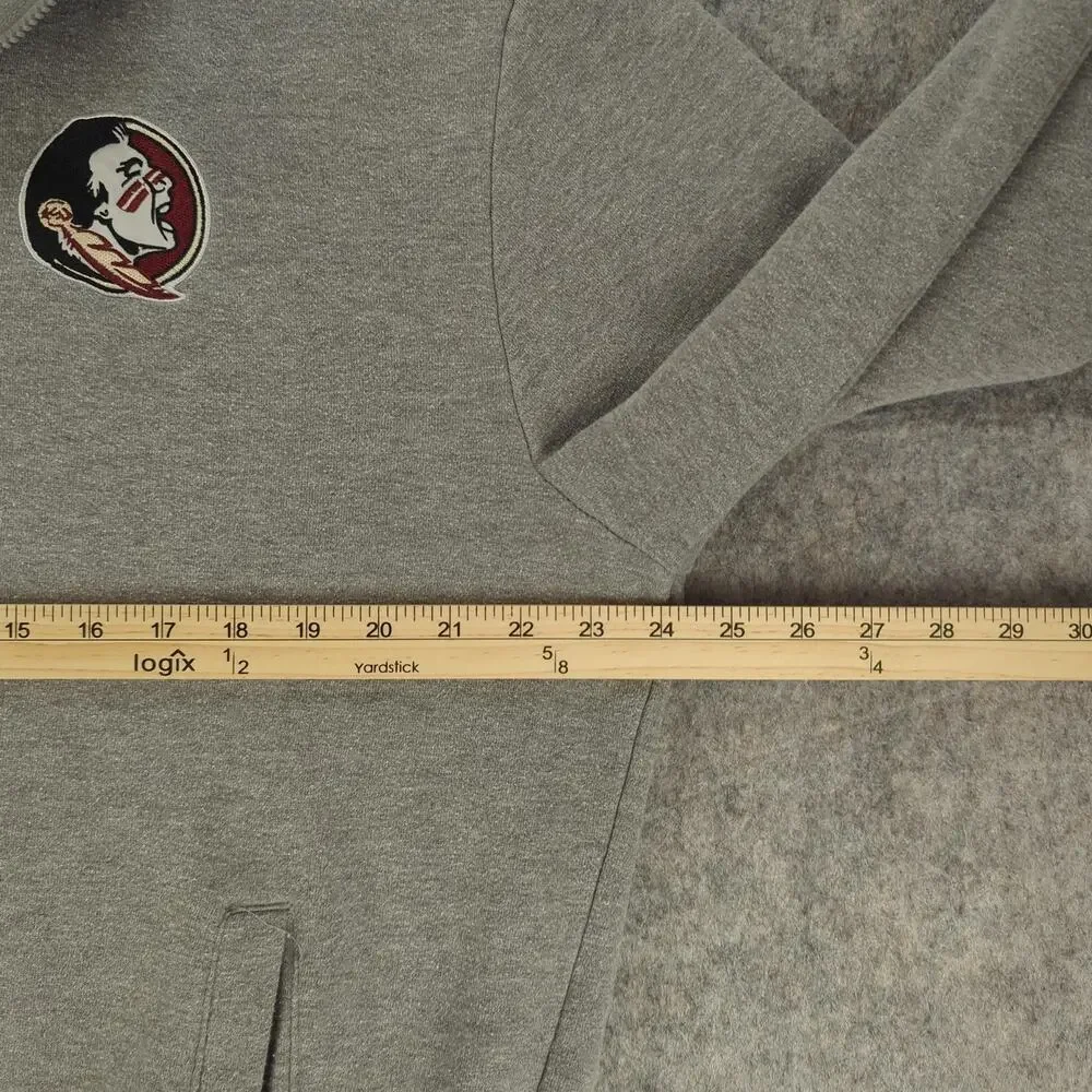 Florida State Seminoles Sweater Mens Large Gray NCAA Football Pullover Colosseum